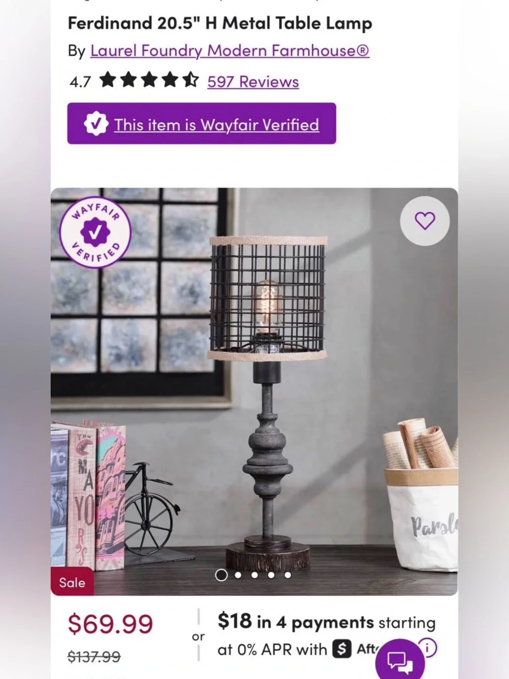 Two Laurel Foundry Modern Farmhouse Table Lamps NIB